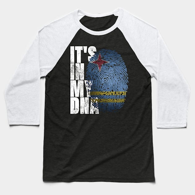 It's In My DNA Aruban Shirt Pride Aruba Flag Gifts Caribbean Baseball T-Shirt by Smoothbeats